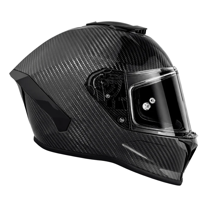 Daytona Viper Silver Carbon Fiber Full Face Motorcycle Helmet
