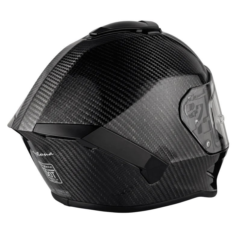 Daytona Viper Silver Carbon Fiber Full Face Motorcycle Helmet