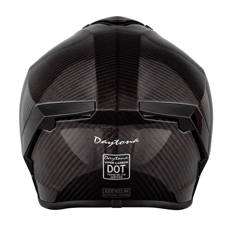 Daytona Viper Red Carbon Fiber Full Face Motorcycle Helmet
