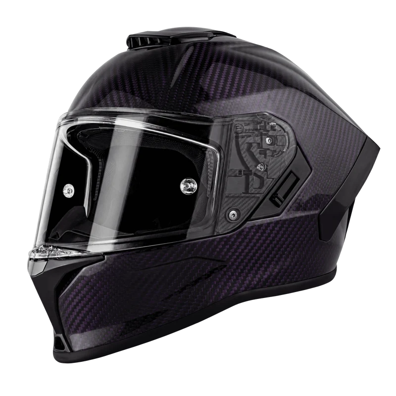 Daytona Viper Purple Carbon Fiber Full Face Motorcycle Helmet