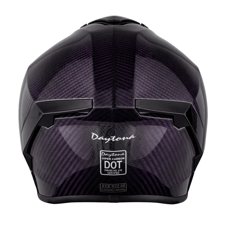 Daytona Viper Purple Carbon Fiber Full Face Motorcycle Helmet