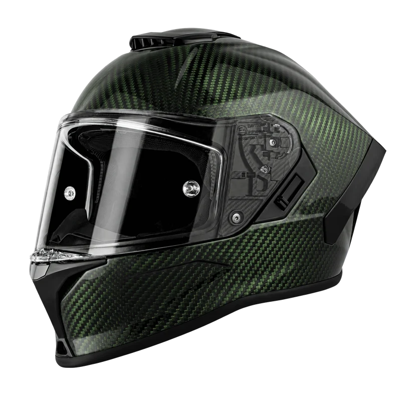 Daytona Viper Green Carbon Fiber Full Face Motorcycle Helmet
