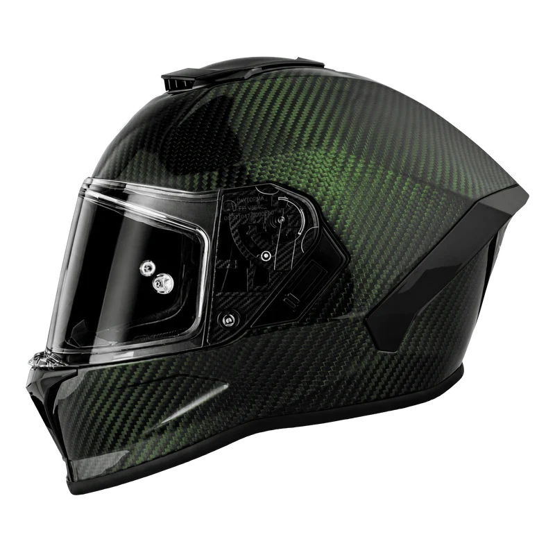 Daytona Viper Green Carbon Fiber Full Face Motorcycle Helmet