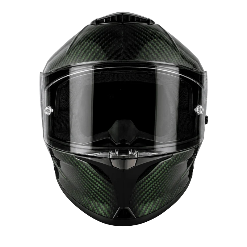 Daytona Viper Green Carbon Fiber Full Face Motorcycle Helmet