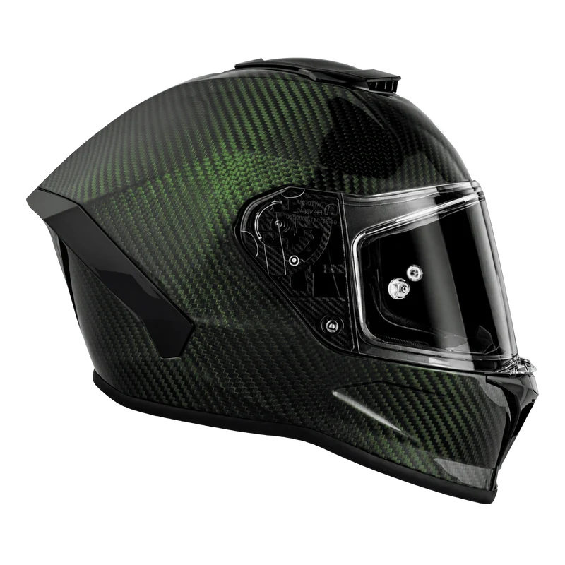 Daytona Viper Green Carbon Fiber Full Face Motorcycle Helmet