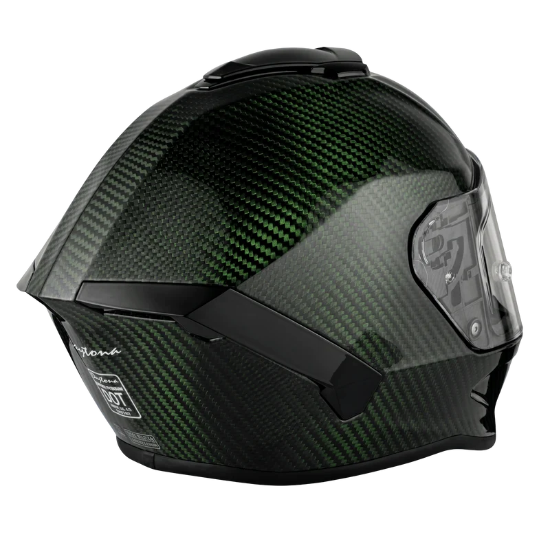 Daytona Viper Green Carbon Fiber Full Face Motorcycle Helmet