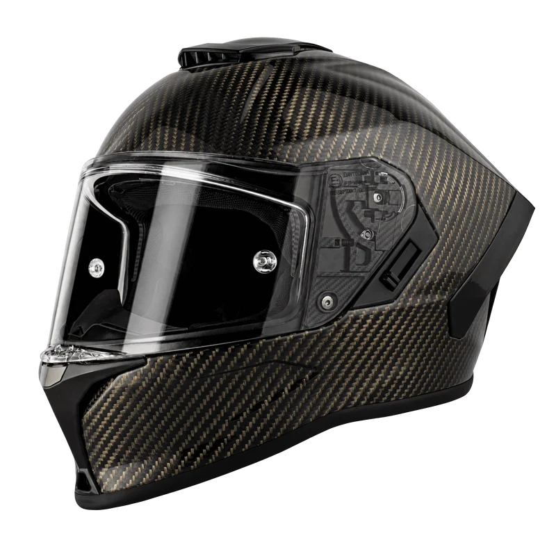 Daytona Viper Gold Carbon Fiber Full Face Motorcycle Helmet
