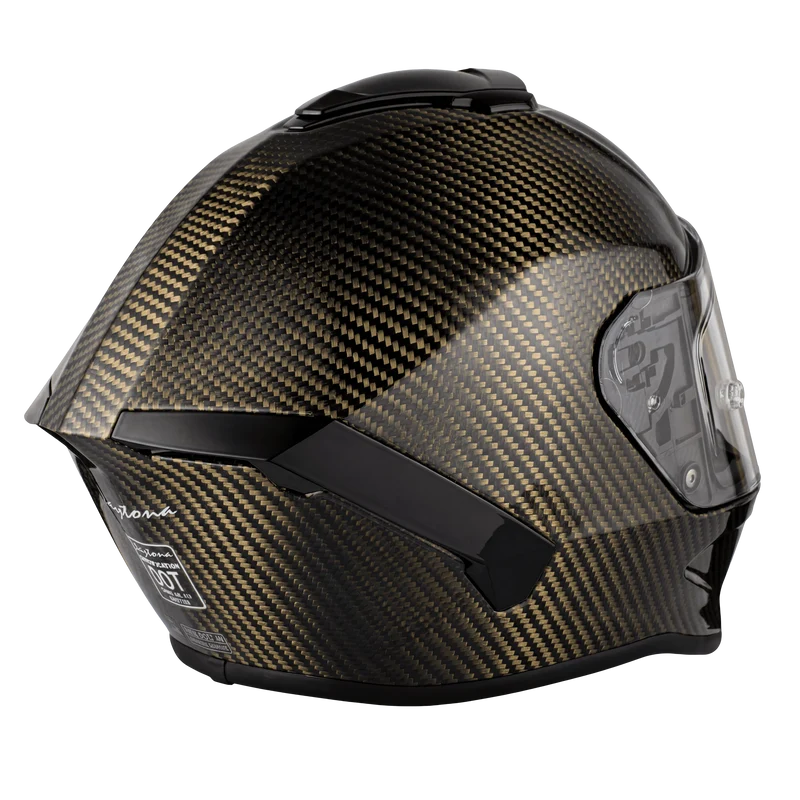 Daytona Viper Gold Carbon Fiber Full Face Motorcycle Helmet