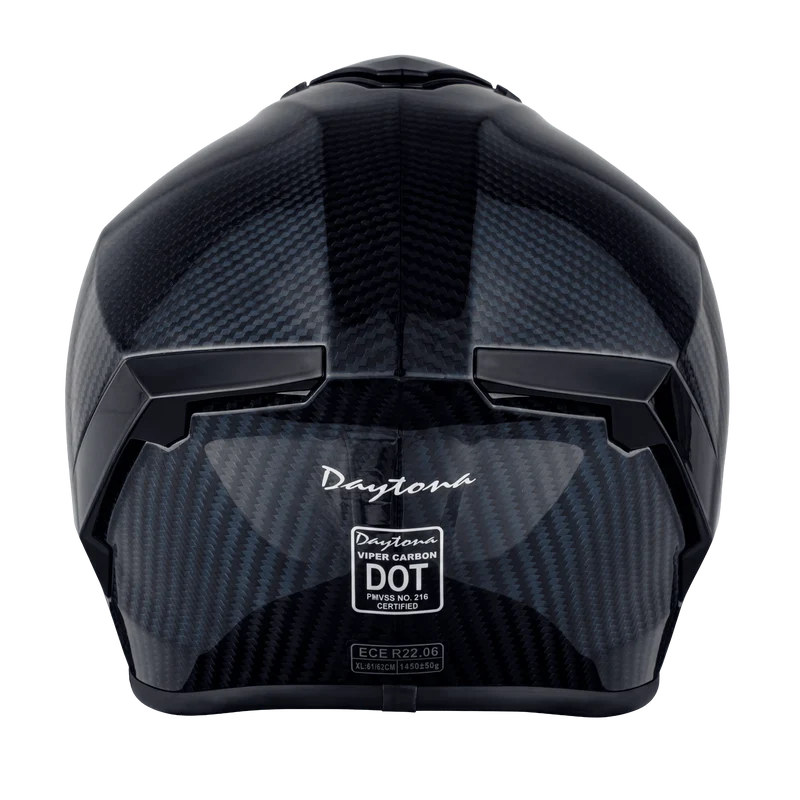 Daytona Viper Blue Carbon Fiber Full Face Motorcycle Helmet
