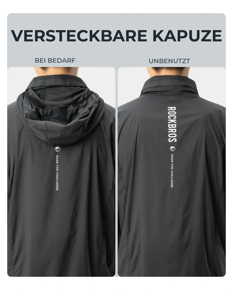 ROAD TO SKY Fahrradjacke Winddicht Atmungsaktiv für MTB & Rennrad