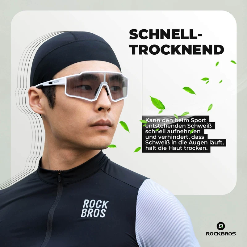 ROCKBROS Fahrrad Mütze UV Schutz Helmmütze Atmungsaktive für Radsportler