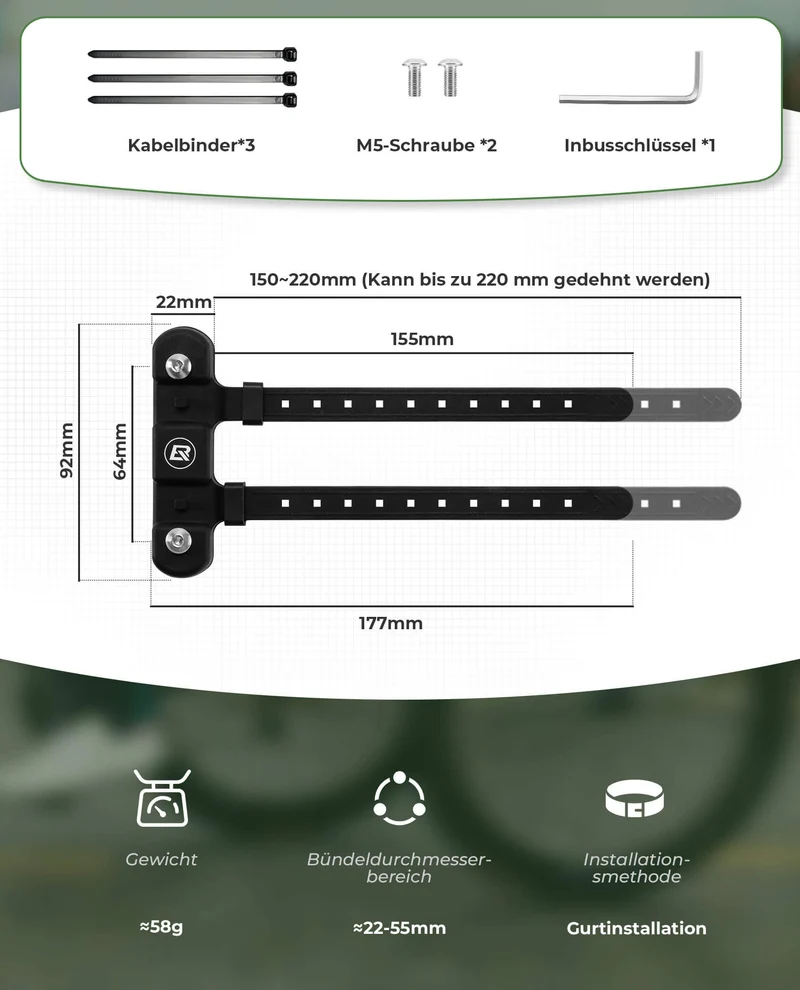 ROCKBROS Universal Flaschenhalter für Fahrrad Kein Stanzen Basis für Umbau