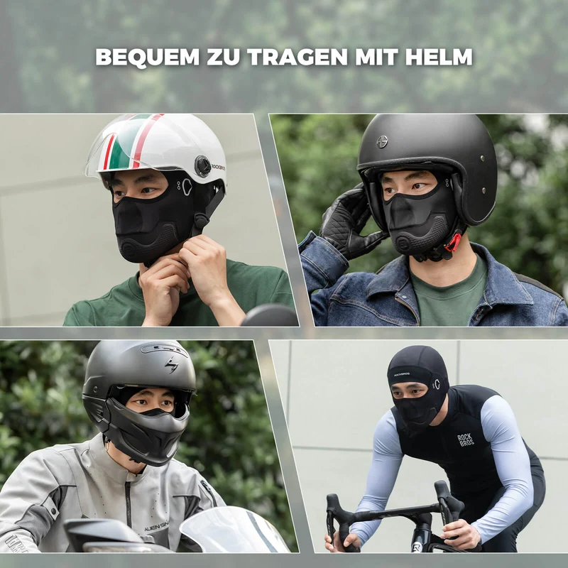 ROCKBROS Sturmhauben mit Polstern Balaclava Sommer Gesichtsschutz Elastisch