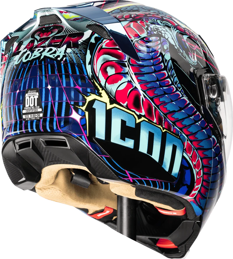 Icon Threshold Synthwave Lazer Cobra Modular Motorcycle Helmet