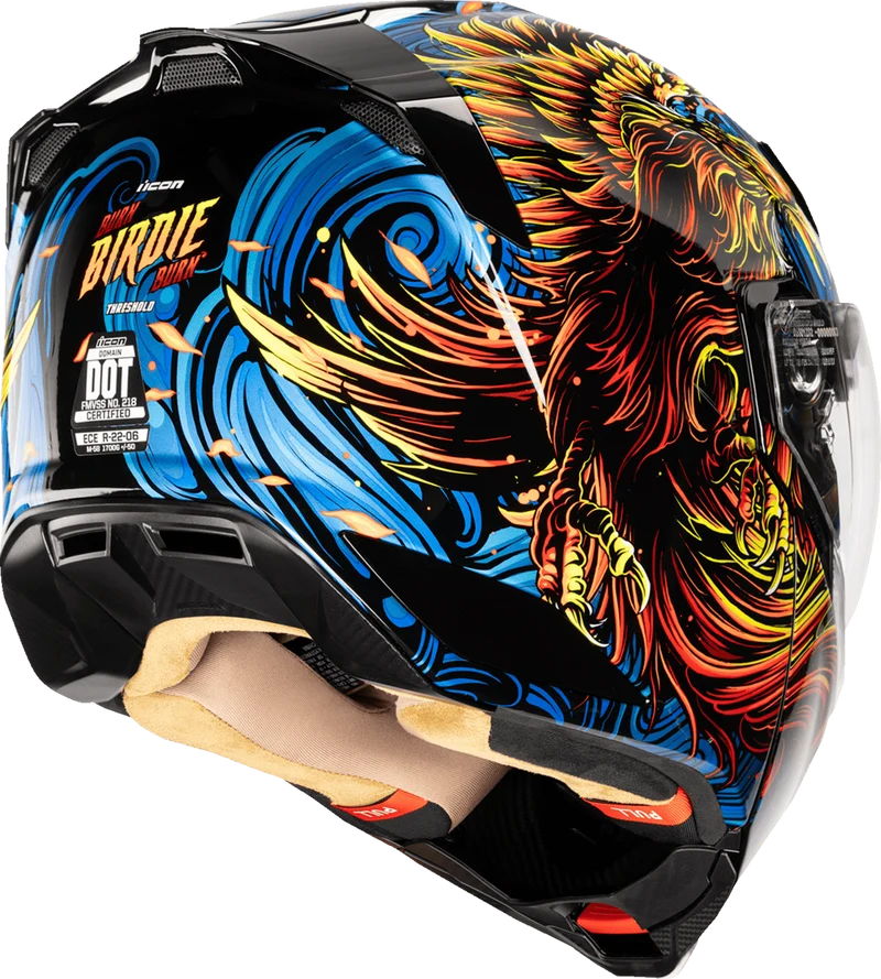 Icon Threshold Burn Birdie Burn Modular Motorcycle Helmet