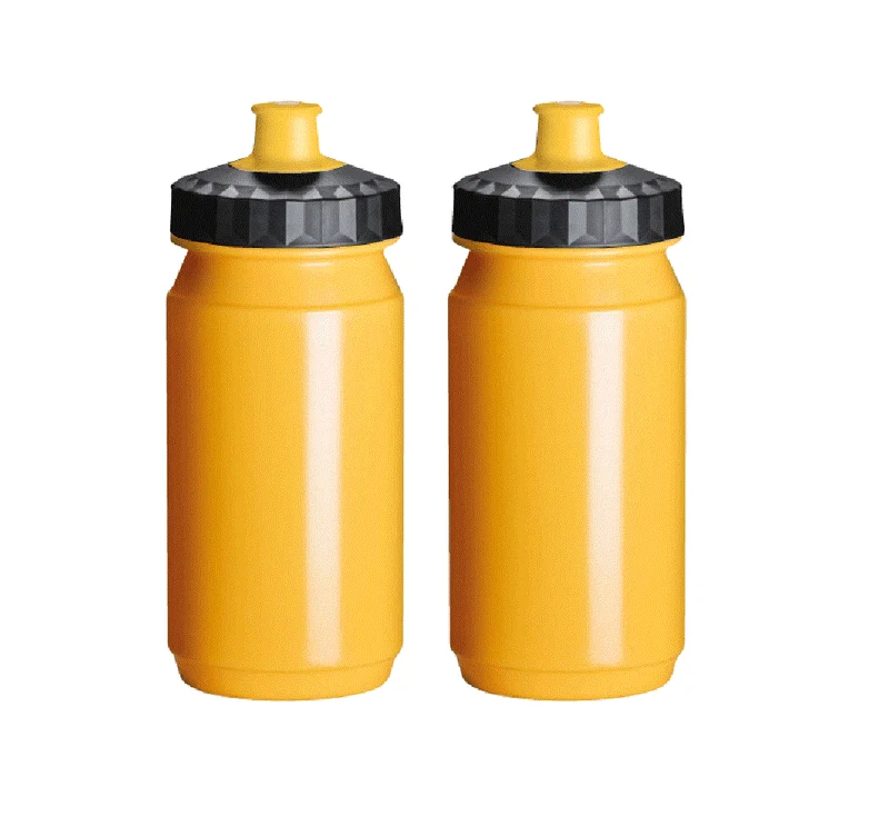 Drinkfles Fiets 2x 550 ml Daiya Geel Zwart Waterfles Drinkbus