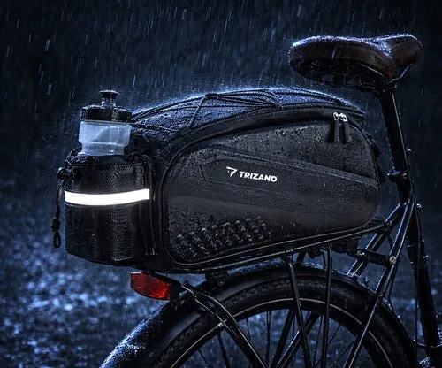 Fietstas Bagagedrager 10 Liter Waterdichte Trunkbag met Schouderriem Zwart