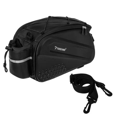 Fietstas Bagagedrager 10 Liter Waterdichte Trunkbag met Schouderriem Zwart