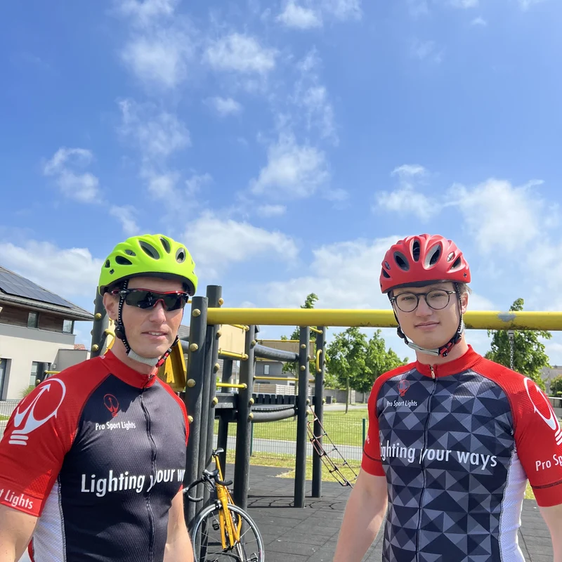 Fietshelm Pro Sport Lights Heren/Dames Flashy Geel/Groen