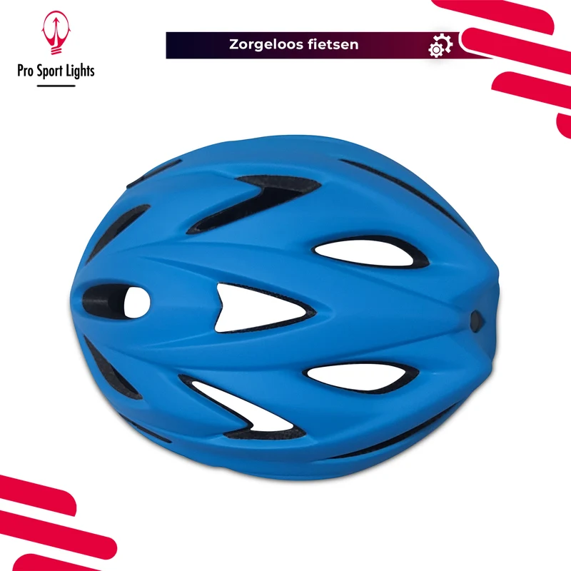 Fietshelm Pro Sport Lights Heren/Dames - Mat Blauw