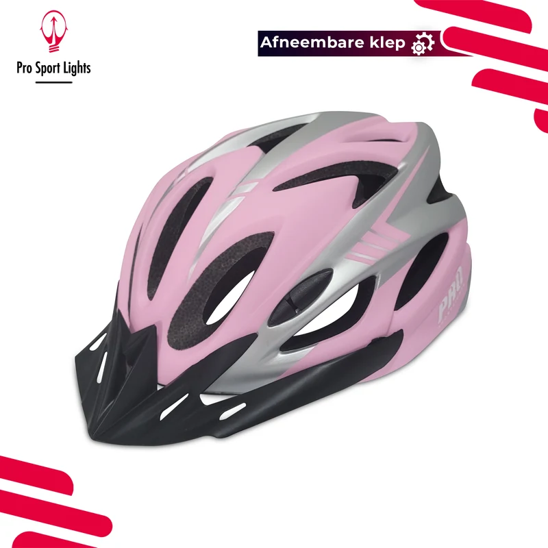 Fietshelm Dames - Mat Roze/grijs