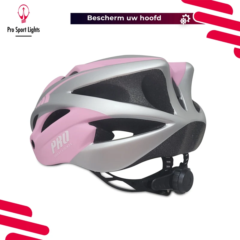 Fietshelm Dames - Mat Roze/grijs