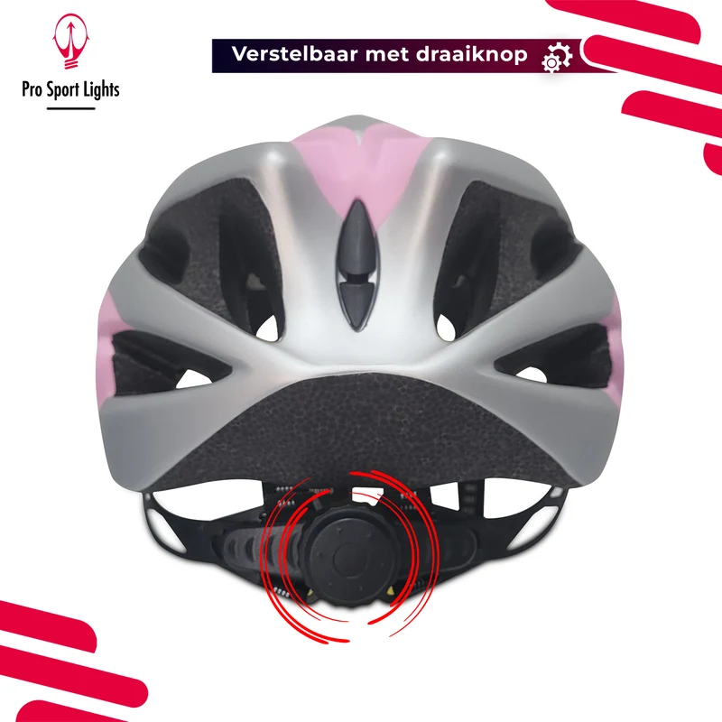 Fietshelm Dames - Mat Roze/grijs