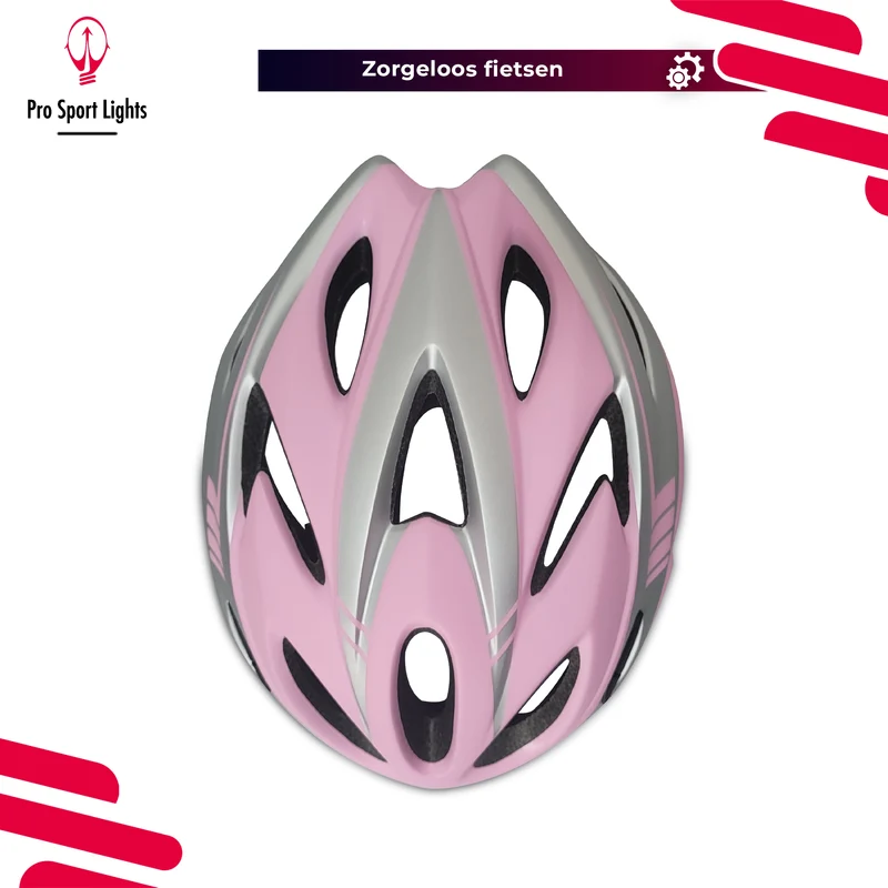 Fietshelm Dames - Mat Roze/grijs