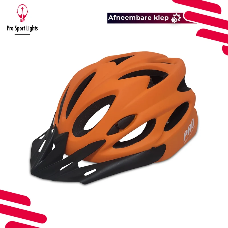 Pro Sport Lights fietshelm Dames/Heren - Volwassenen - Orange