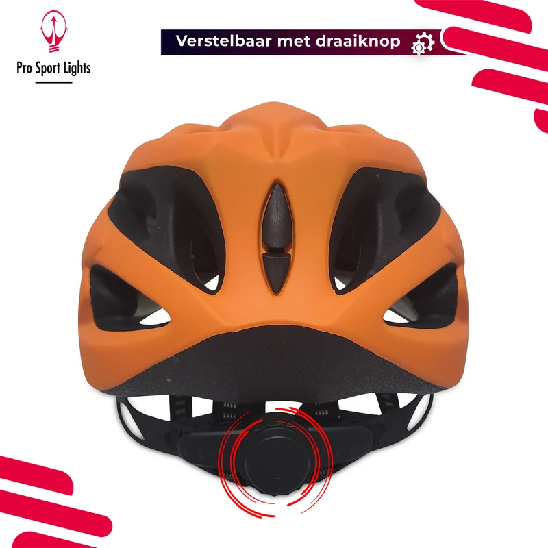 Pro Sport Lights fietshelm Dames/Heren - Volwassenen - Orange