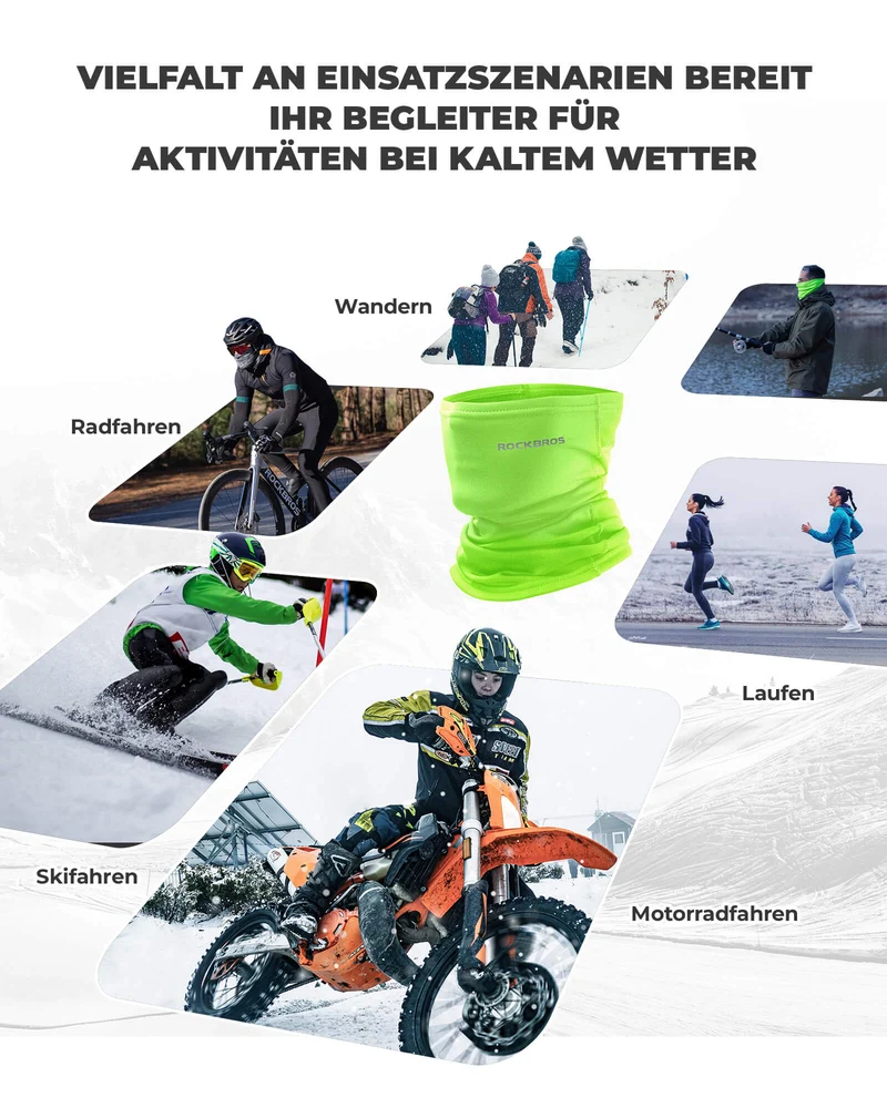 ROCKBROS Winter Halbe Balaclavas Multifunktion Atmungsaktiv Gesichtsbedeckung