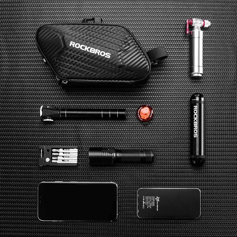 ROCKBROS Fahrrad Satteltasche für MTB/Rennrad/Faltrad Wasserdicht Schwarz