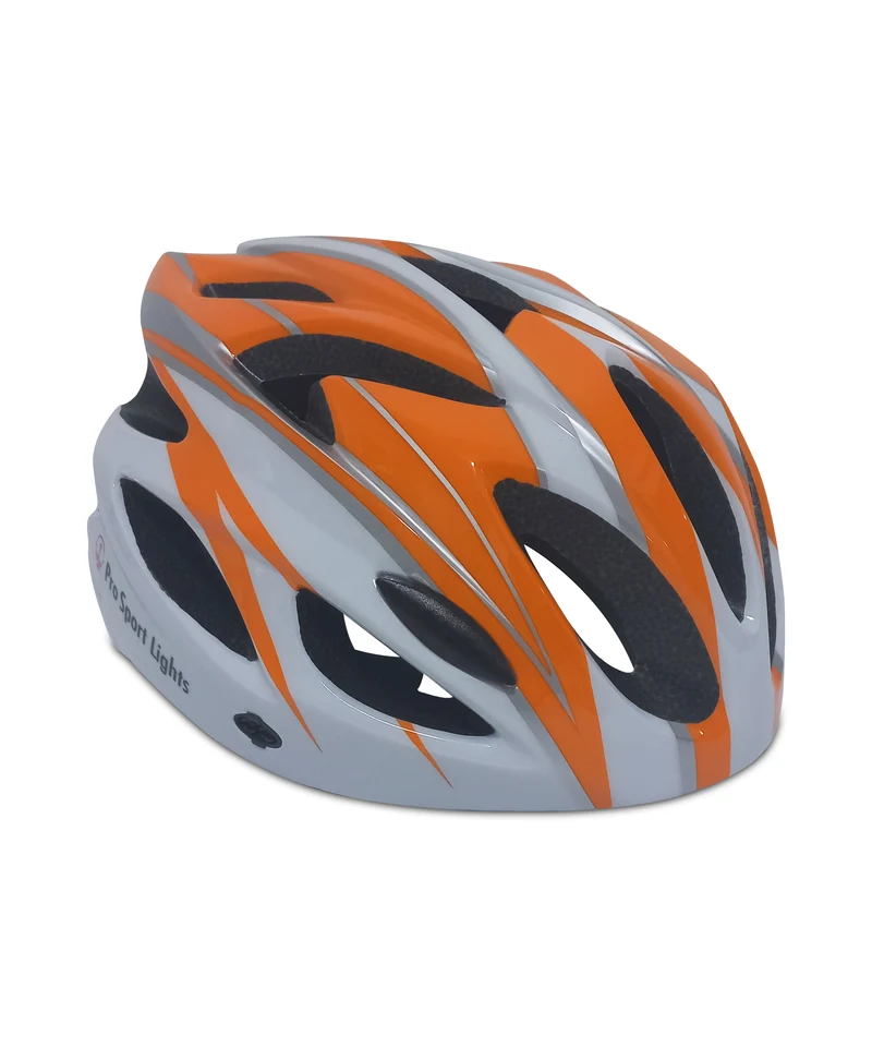 Fietshelm Pro Sport Lights Dames/Heren - Wit/Oranje Medium/Large