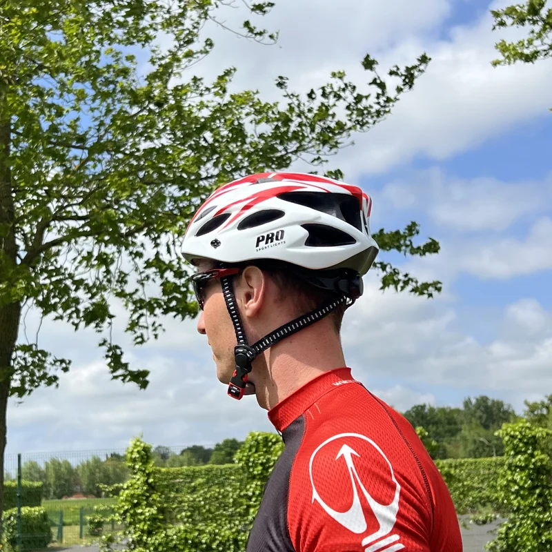 Fietshelm Dames/Heren - Wit/Rood