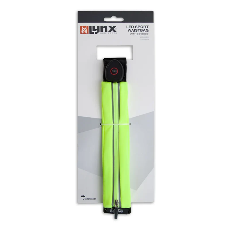 Hardloopriem Reflecterende Heuptas USB Oplaadbaar Running Belt met Verlichting