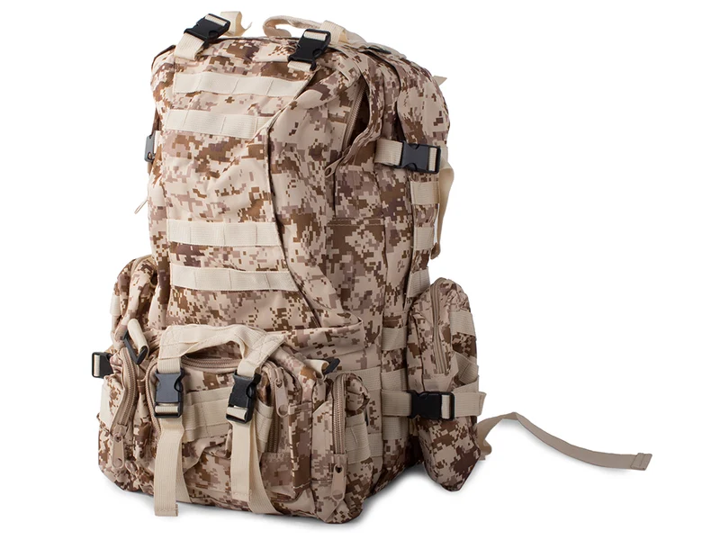 Tactische Survival camouflage rugzak 48,5 Liter Bruin