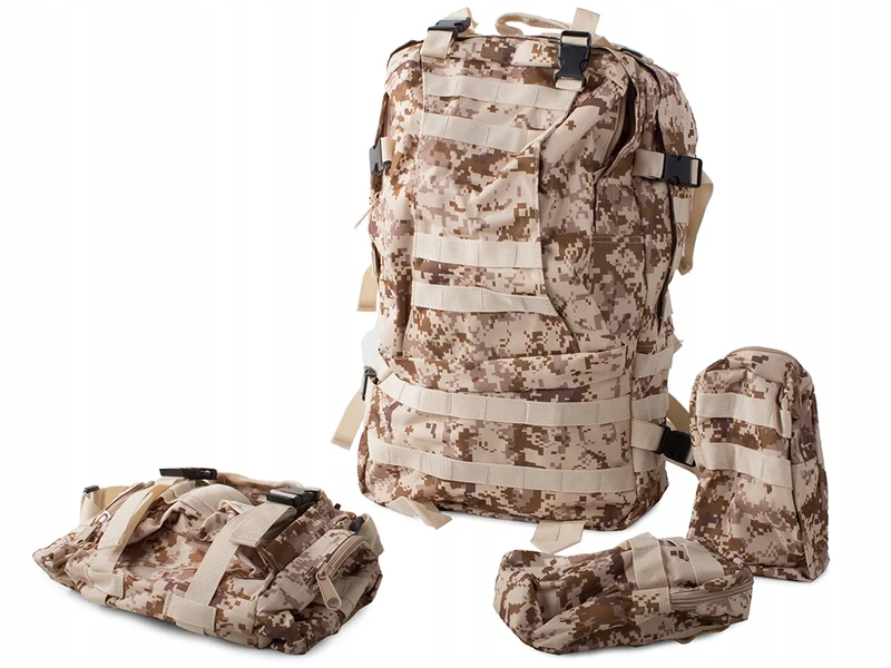 Tactische Survival camouflage rugzak 48,5 Liter Bruin