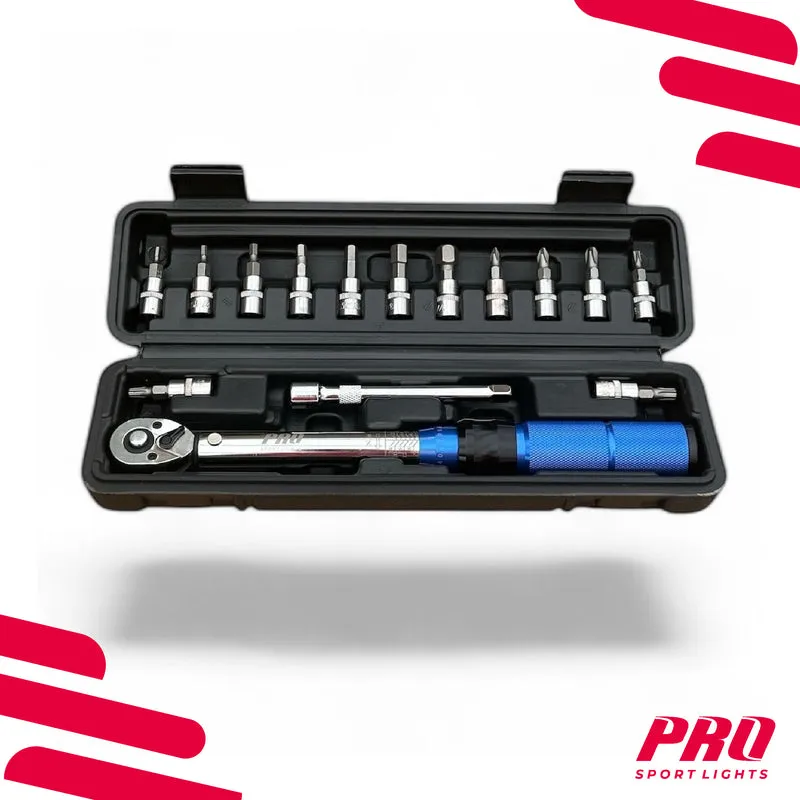 Pro Sport Lights Momentsleutel Fiets 2–24 Nm – 1/4″ RVS Set