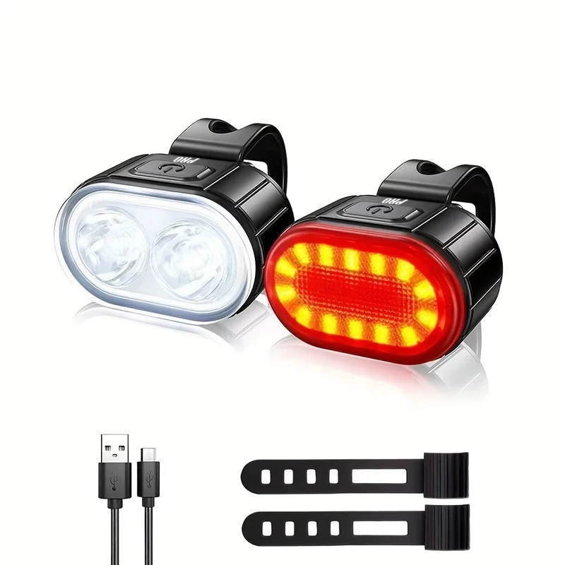 Pro Sport Lights Fietsverlichtingsset 200 + 50 Lumen – USB-C