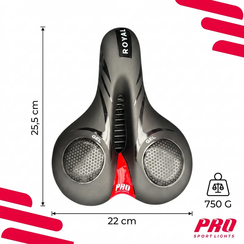 Fietszadel Heren Dames Comfort Cruiser Drifter Gel Zwart Selle Unisex