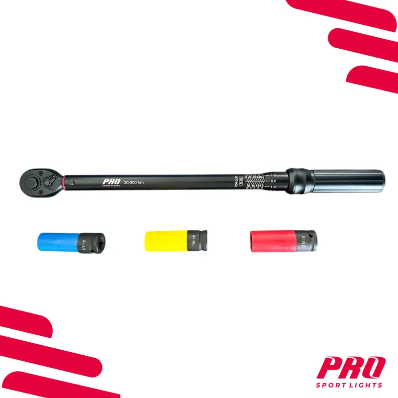 Momentsleutelset Auto 1/2″ – 20–200 Nm