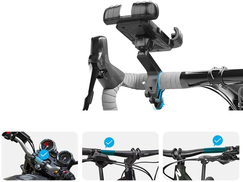 Telefoonhouder GSM Houder Fiets Anti-schok 360° Draaibaar Universeel