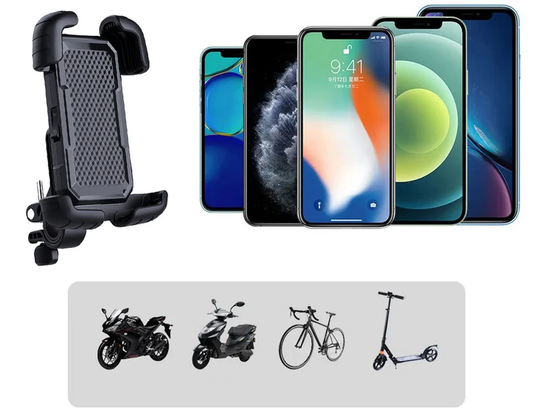 Telefoonhouder GSM Houder Fiets Anti-schok 360° Draaibaar Universeel