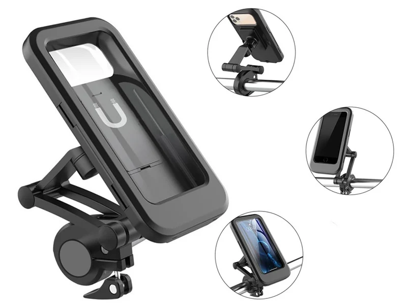 Telefoonhouder Fiets 360° Draaibaar Universeel Smartphone GSM Houder Stuur Zwart