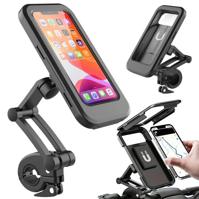Telefoonhouder Fiets 360° Draaibaar Universeel Smartphone GSM Houder Stuur Zwart