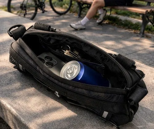 Fietstas Stuurtas 1,5 Liter Stuur Waterafstotend Schouderriem Zwart