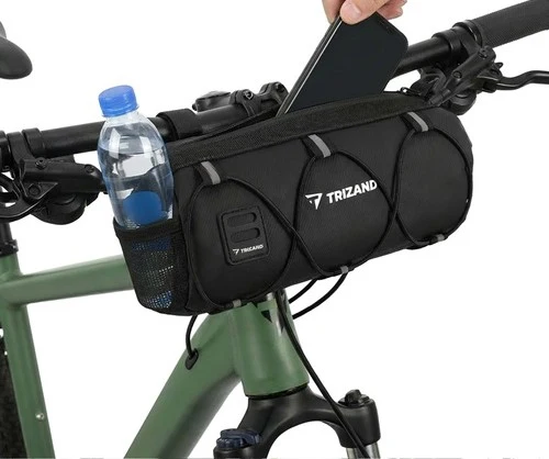 Fietstas Stuurtas 1,5 Liter Stuur Waterafstotend Schouderriem Zwart
