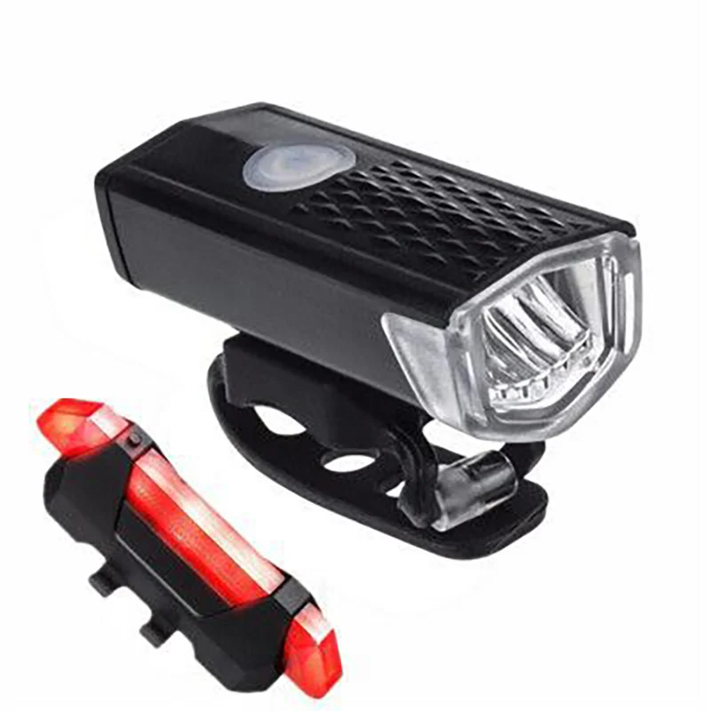 Pro Sport Lights LED Fietsverlichting Set - USB Oplaadbaar - 300 & 20 Lumen