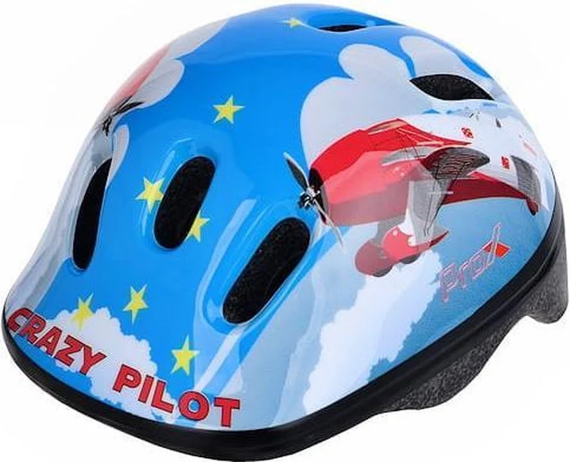 Fietshelm ProX Kinderen - Blauw wit sport kinderhelm - XS 44/48cm