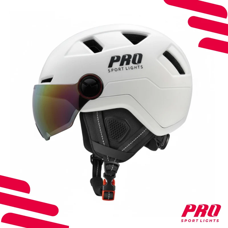 Pro Sport Lights Ice Speed Pedelec Helm Wit – 2 Vizieren & Oorwarmers